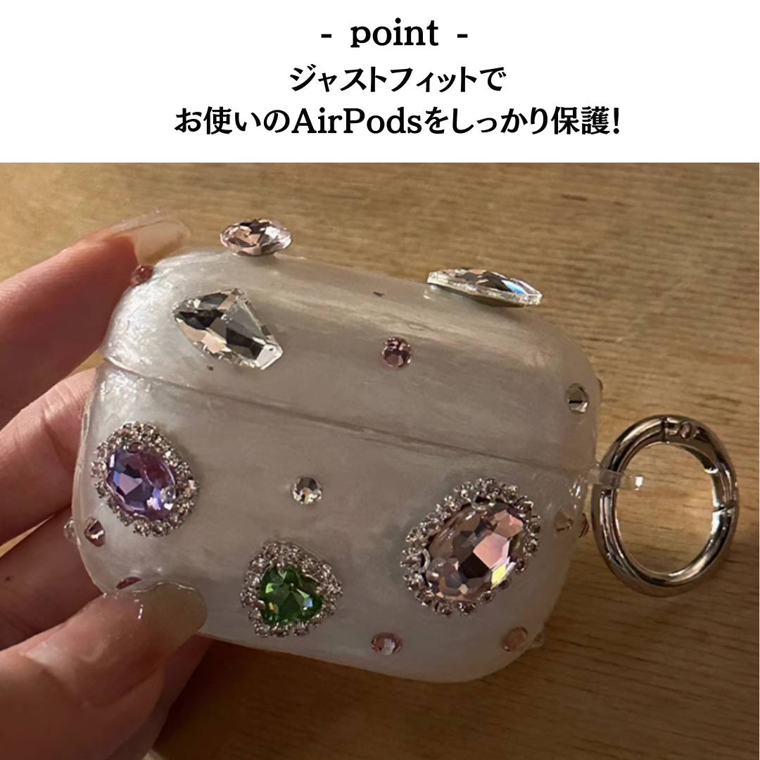 キラキラ ジュエル風　AirPods/AirPodsproケース